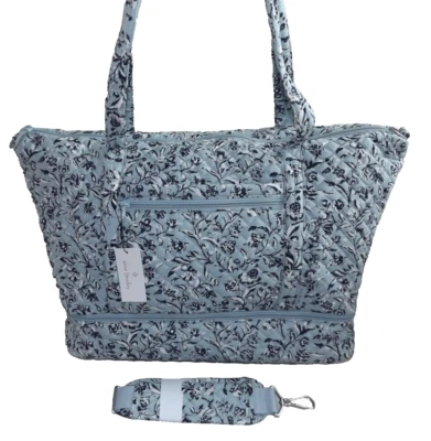 Bolso de Viaje VERA BRADLEY Deluxe Bolso de Fin de Semana - Gris Perenne - Nuevo con Etiquetas Foto 1 de 4