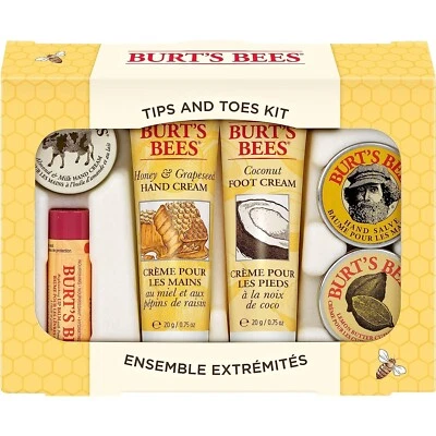 Kit de puntas y dedos de los pies de Burt's Bees set de regalo loción crema ungüento labios manos cutículas pies Foto 1 de 2