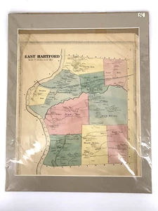 1869 Baker & Tilden Map of East Hartford CT - Picture 1 of 9
