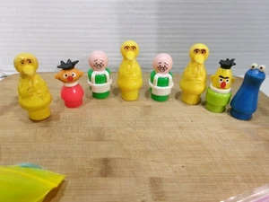 Vintage Little People Sesame Street Figures Burt Ernie cookie Big Bird Mr Hooper - Picture 1 of 8