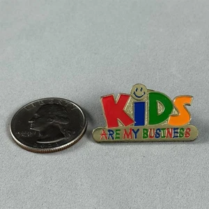 Vintage Kids Are My Business Teaching Teacher Enamel Pin Pinback #56070 - Picture 1 of 2