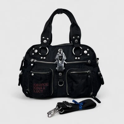 РЕДКИЙ винтажный George Gina Lucy GGL двойной B сумка y2k мульти карман - Изображение 1 из 4