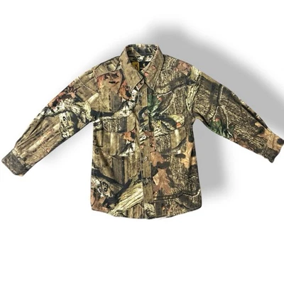 Browning Jr Hunting Shirt Camouflage Youth Boys Size S Outdoor Button Up Camo - Image 1 of 4