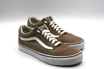 VANS Old Skool Lace Up Shoes Womens Size 8.5 Light Brown Canvas / Suede - Image 1 of 4