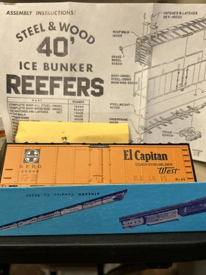 De colección Athearn HO 5019 Santa Fe El Capitán 40' Referencia #36068 Kit Sin Montar. Foto 1 de 3