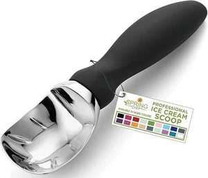 Heavy Duty Ice Cream Scoop with Comfortable Handle - Professional Metal Scooper - Picture 1 of 8
