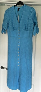 NOBODY'S CHILD BLUE MIX DRESS SIZE 12 BNWT - Picture 1 of 7