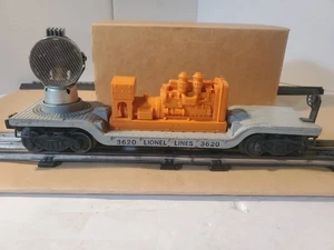 Vintage 1955 Lionel Lines 3620 Gray Operating Searchlight Car Tested Var A or E - Picture 1 of 15