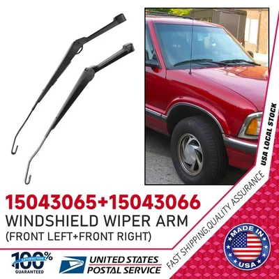 Set of 2 Windshield Wiper Arms Driver & Passenger For Chevrolet S10 GMC Sonoma - Image 1 of 4