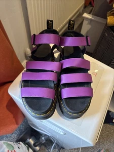 Dr. Martens Blaire Women's Leather Purple Sandals - Picture 1 of 6
