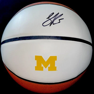 JALEN ROSE PSA/DNA SIGNED AUTOGRAPH MICHIGAN WOLVERINES LOGO BASKETBALL RARE! - Image 1 of 2