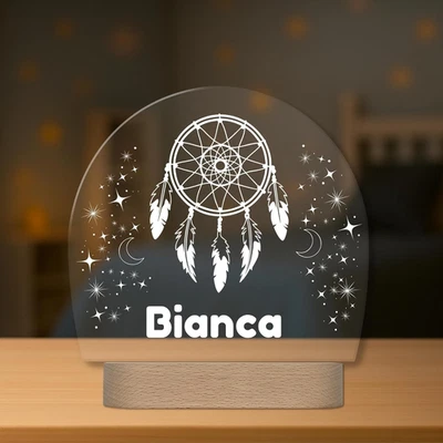 Lampada Bambini Personalizzata Con Nome - Luce LED Antipaura per Camera Di Neona - Immagine 1 di 4