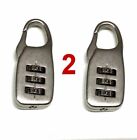 Luggage Combination Locks - (2) Satin Grey Finish - Brand New!