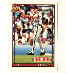 Topps 1991 Jeff Manto 488 Indians Baseballkarte - Bild 1 von 6