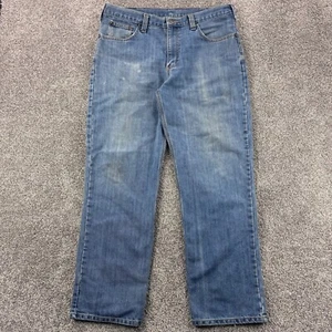 Vintage Y2K Carhartt Jeans Mens 36x32 Blue Denim Holter Relaxed Fit Workwear - Picture 1 of 6