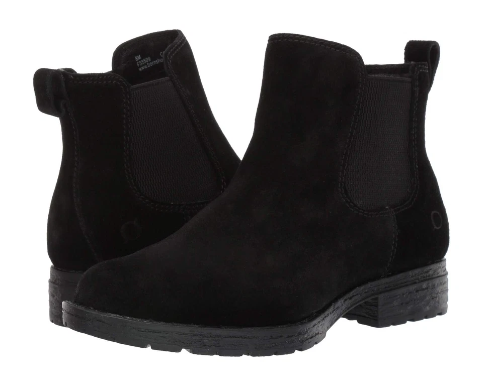Børn Z9905 Womens Black Suede Cove Waterproof Chelsea Boot Size US 8 M EU 39