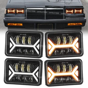 4x LED Headlights 4x6''inch Hi/Lo Beam DRL DOT for Ford LTD Thunderbird Mustang - Picture 1 of 16