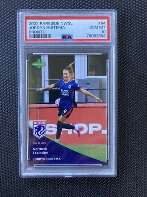 2023 Parkside NWSL Pronto Jordyn Huitema #64 /514  PSA 10 Pop 1 - Image 1 of 2