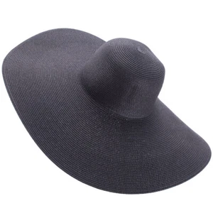 7.1" Women Derby Wide Brim Straw Summer Floppy Sun Beach Hat Casual A330 - Bild 1 von 99