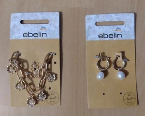 Schmuck Ohrringe Armband Gold Perle Blume ebelin  - Bild 1 von 6