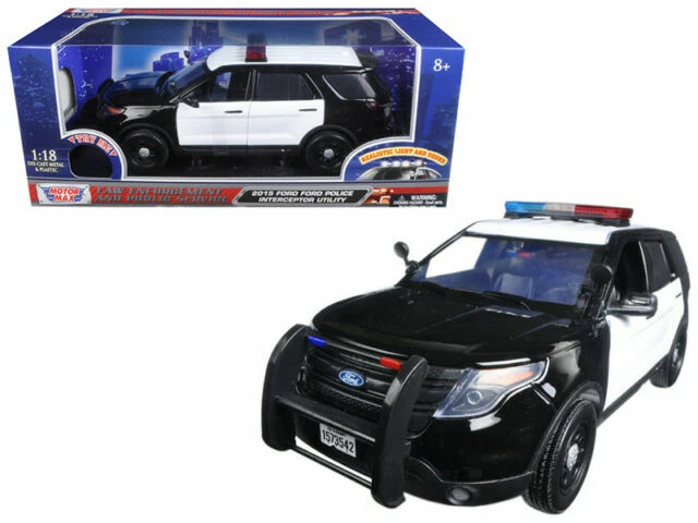 MOTORMAX 1:18 2015 Ford Police Interceptor Utility Diecast Model Car - 73996