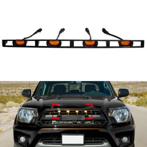 For Toyota Tacoma 2012-15 Front Hood Grille Amber LED Lights Assy w/Wire Harness - Picture 1 of 9