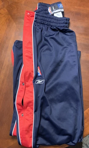 Vintage Houston Rockets Authentic Warm Up Tear Away Pants Reebox Sz L Cover