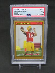 2005 TOPPS BAZOOKA AARON RODGERS GOLD RC ROOKIE PSA 7 GREEN BAY PACKERS JV2