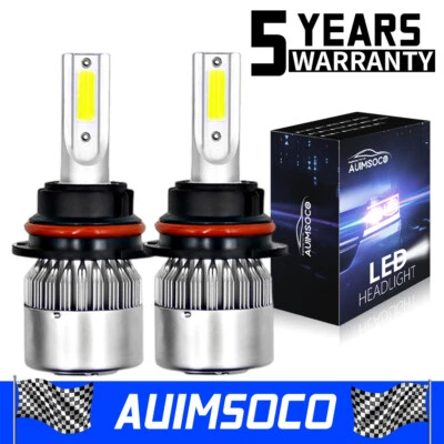 9007 HB5 LED Headlight Bulbs Dual High Low Beam for Mercury Sable 1992-2004 2005 - Image 1 of 4