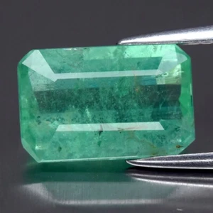 π Smeraldo verde ottagonale 3,48 ct 11,2 x 7,3 mm - non riscaldato, gemma Colombia - Foto 1 di 4
