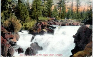 1910er ODER Postkartenbox Canon Falls Of The Rogue River Oregon Portland Poststempel - Bild 1 von 2