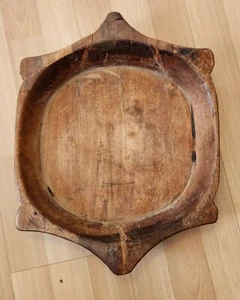 Vintage Wooden Tortoise Shaped Parat Original Fine Hand Carved - Picture 1 of 9
