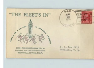 USS HOUSTON Navy Ship "the Fleet's In" "There'll Be a Hot Time in Honolulu Tonig - Picture 1 of 1