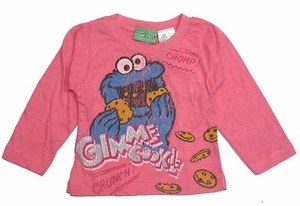 Girls Sesame Street 24 Months Long sleeve Cookie Monster Pink Clearance $1.95 To - Picture 1 of 2