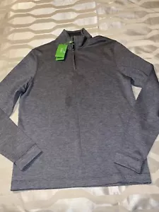HUGO BOSS Gray HALF ZIP SWEATER Sz M NWT $168 - Picture 1 of 11