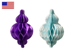 Mini decoraciones con forma de linterna de panal de papel tisú de 4 pulgadas (paquete de 5) - Imagen 1 de 5