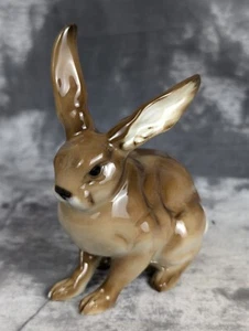 Lorenz Hutschenreuther Kunstabteilung Brown Bunny Rabbit Figurine Germany 4" - Picture 1 of 16