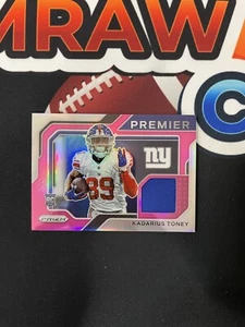 2021 Prizm Football Kadarius Toney Premier PINK Holo Prizm #PJ-12 Rookie Patch - Picture 1 of 2