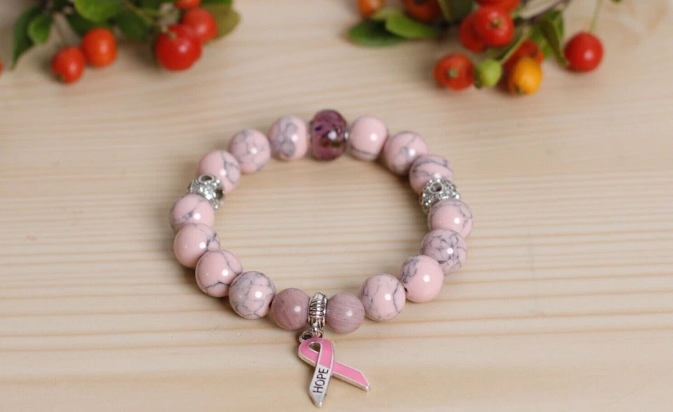 🙏 Pulsera Piedras Naturales 12 mm cuenta plata 925 y cristal murano Boho Casual Foto 1 de 4