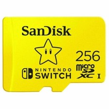 SanDisk 256Go Classe 10 UHS-I MicroSDXC Carte Mémoire pour Nintendo Switch (SDSQXAO-256G-GNCZN)