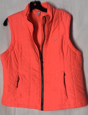 Exertek Bright Orange Vest PXL Woman’s Quilted Pattern Full Zip & Zip Pockets - Image 1 of 4