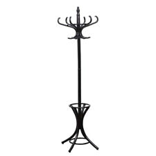 New Bentwood Hat and Coat Stand Hatstand Umbrella Holder Timber Black