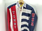 Tommy Hilfiger Shirt Men Medium Colorblock USA Button Long Sleeve VTG 1990s