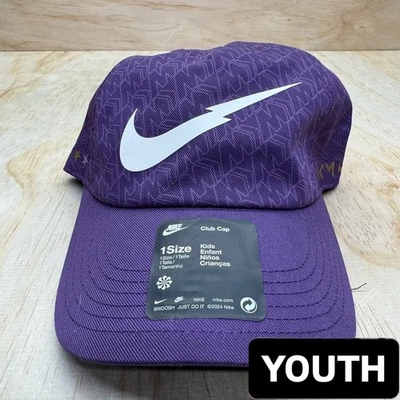 NUEVO Nike Kylian Mbappé Juvenil Unisex Club Gorra Sombrero Púrpura 1Talla IB4175-585 Foto 1 de 4