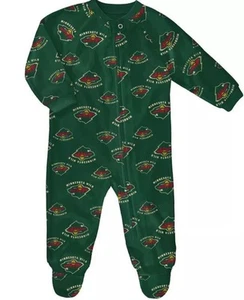 NHL Minnesota Wild Baby Boy's Blanket Sleeper Green, Size 0-3M - Picture 1 of 1