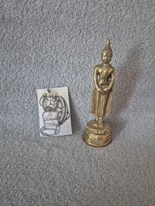 Kleine Buddha Figur aus Messing  - Bild 1 von 23