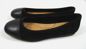 -NEU Born Schuhe Wildleder Cap Toe Ballerinas bequem schwarz Größe 10M - Bild 1 von 3