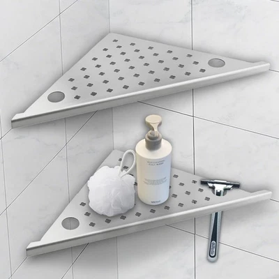 Estantes de ducha esquineros 2 piezas, 10” a prueba de óxido 304 acero inoxidable esquina de ducha... Foto 1 de 4