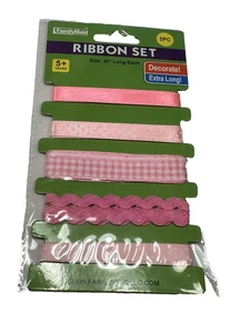 family maid ribbon set 39 inches long each 5 piece PINK - Picture 1 of 2