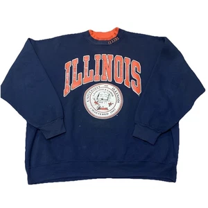 Vintage University Of Illinois Crewneck Sweatshirt Gr. XL Fighting Illini 80s - Bild 1 von 9